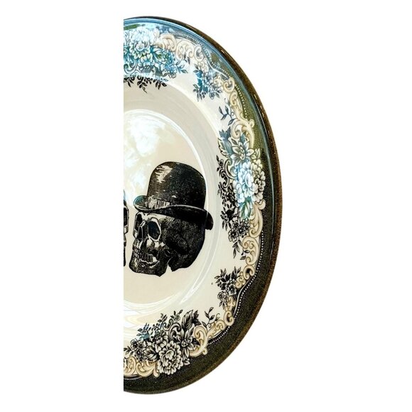 NEW Royal Stafford Party King Skulls Gothic Ceramic Serving, Salad Plate-ENGLAND - Picture 9 of 12